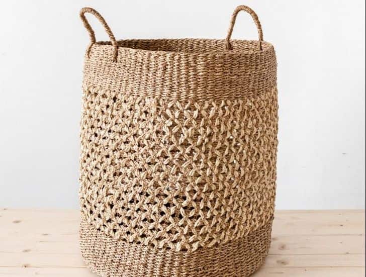 تصویر 1 از سبد لباس حصیری مناسب استفاده روزمره در خانه